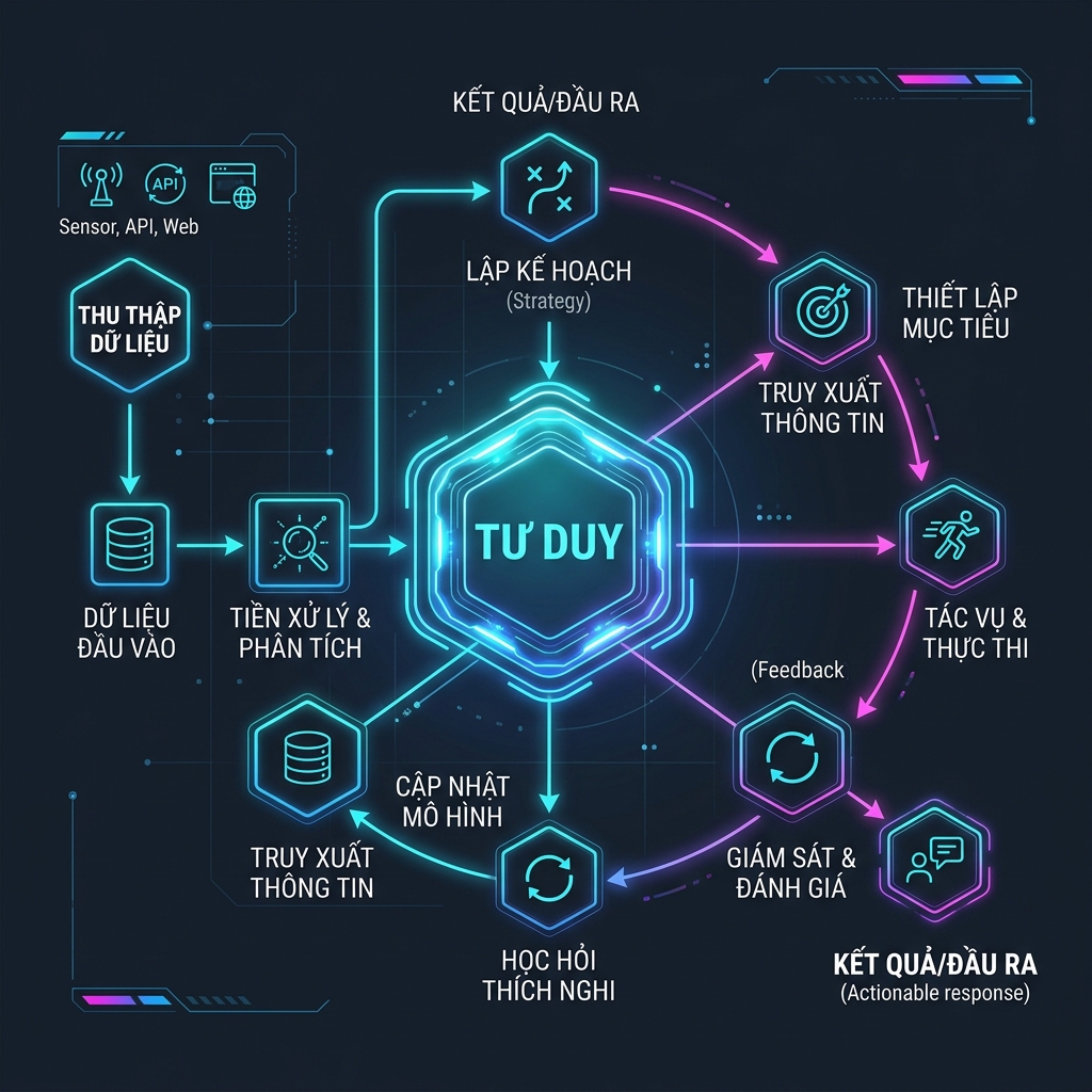 Sơ đồ tư duy suy luận đa bước của AI Agent