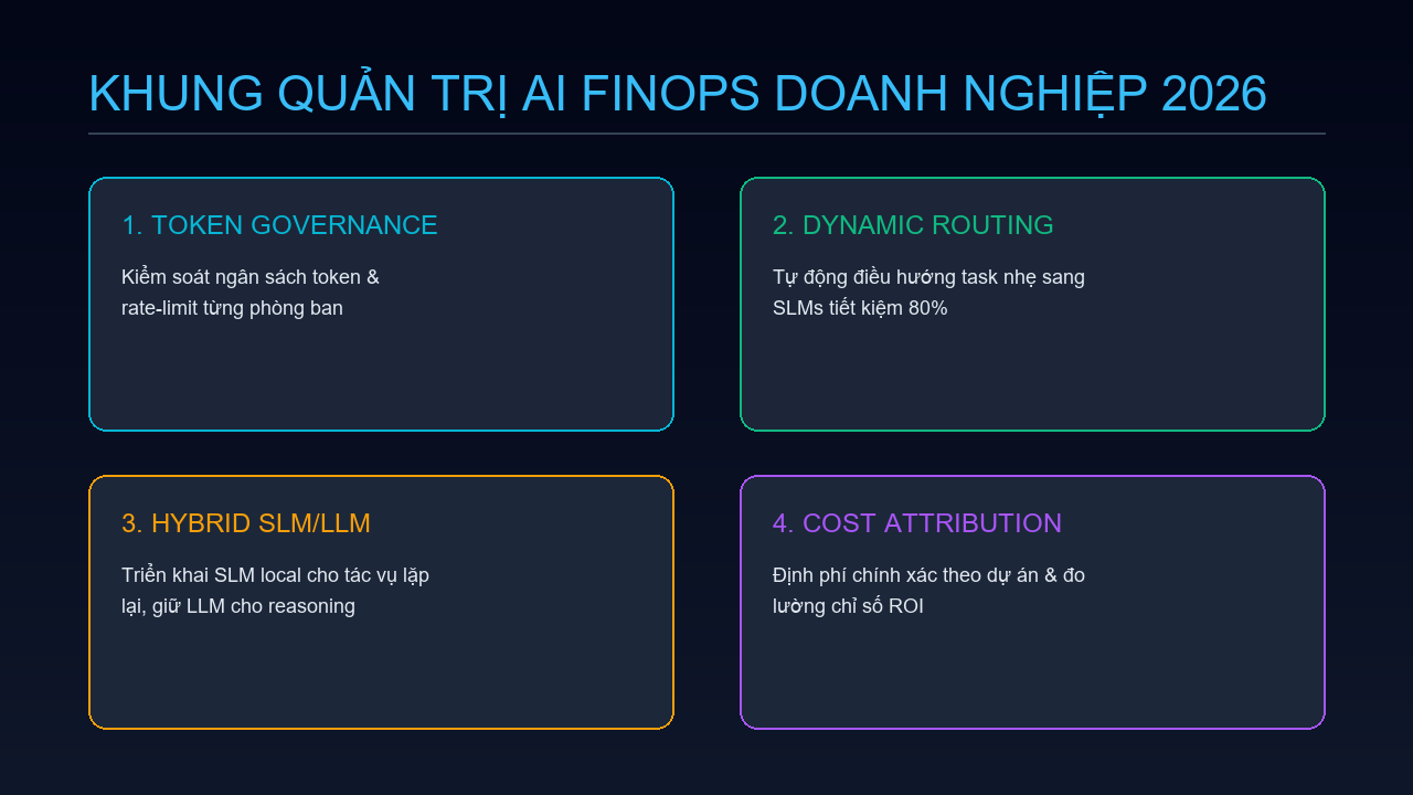 Khung quản trị AI FinOps doanh nghiệp 2026