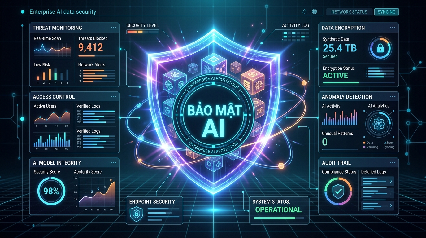 Bảo mật AI và Dữ liệu tổng hợp Enterprise 2026