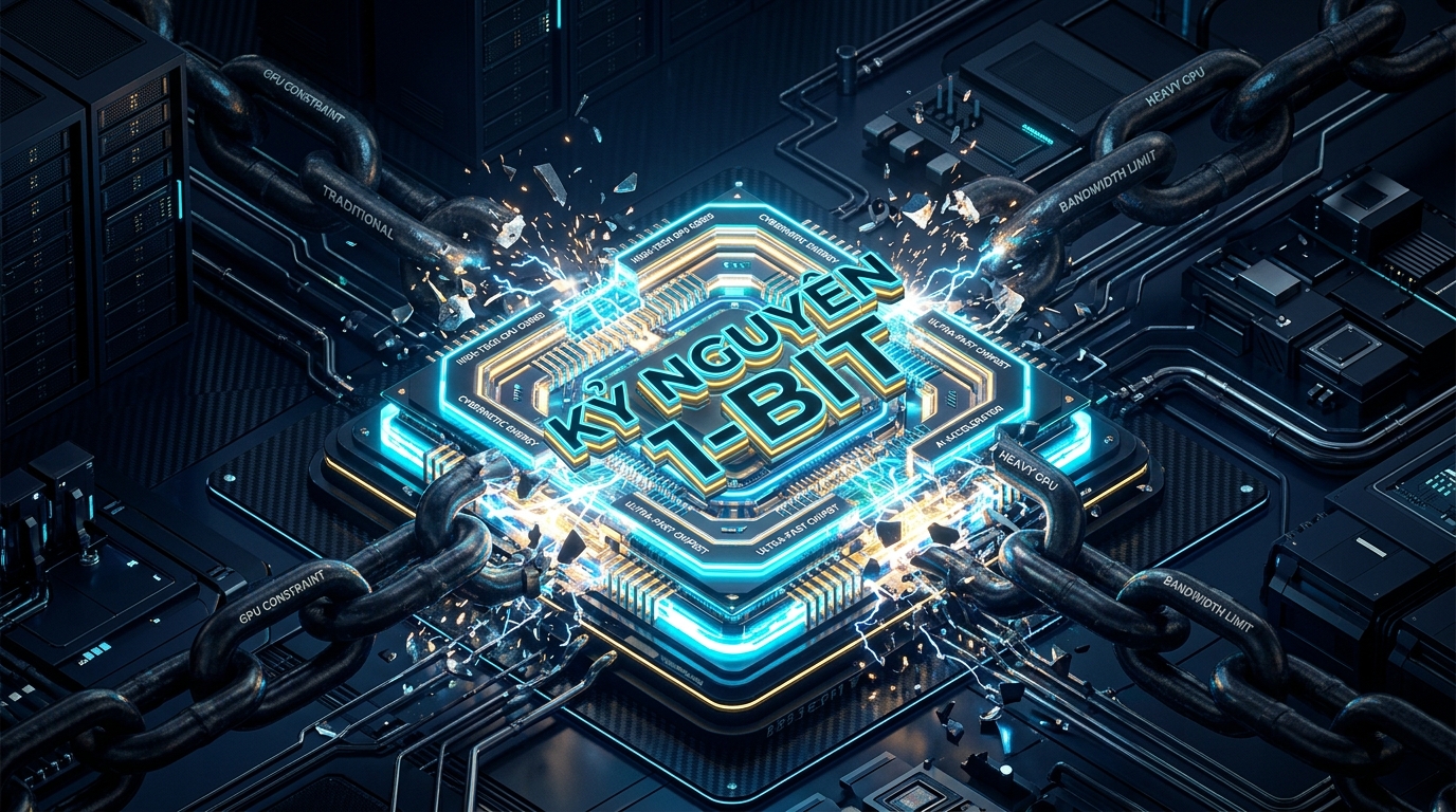 Kỷ Nguyên 1-Bit LLM & BitNet b1.58 Năm 2026: Phá Vỡ Điểm Nghẽn Phần Cứng, Đưa AI Doanh Nghiệp Chạy Mượt Trên CPU Không Cần GPU Đắt Đỏ