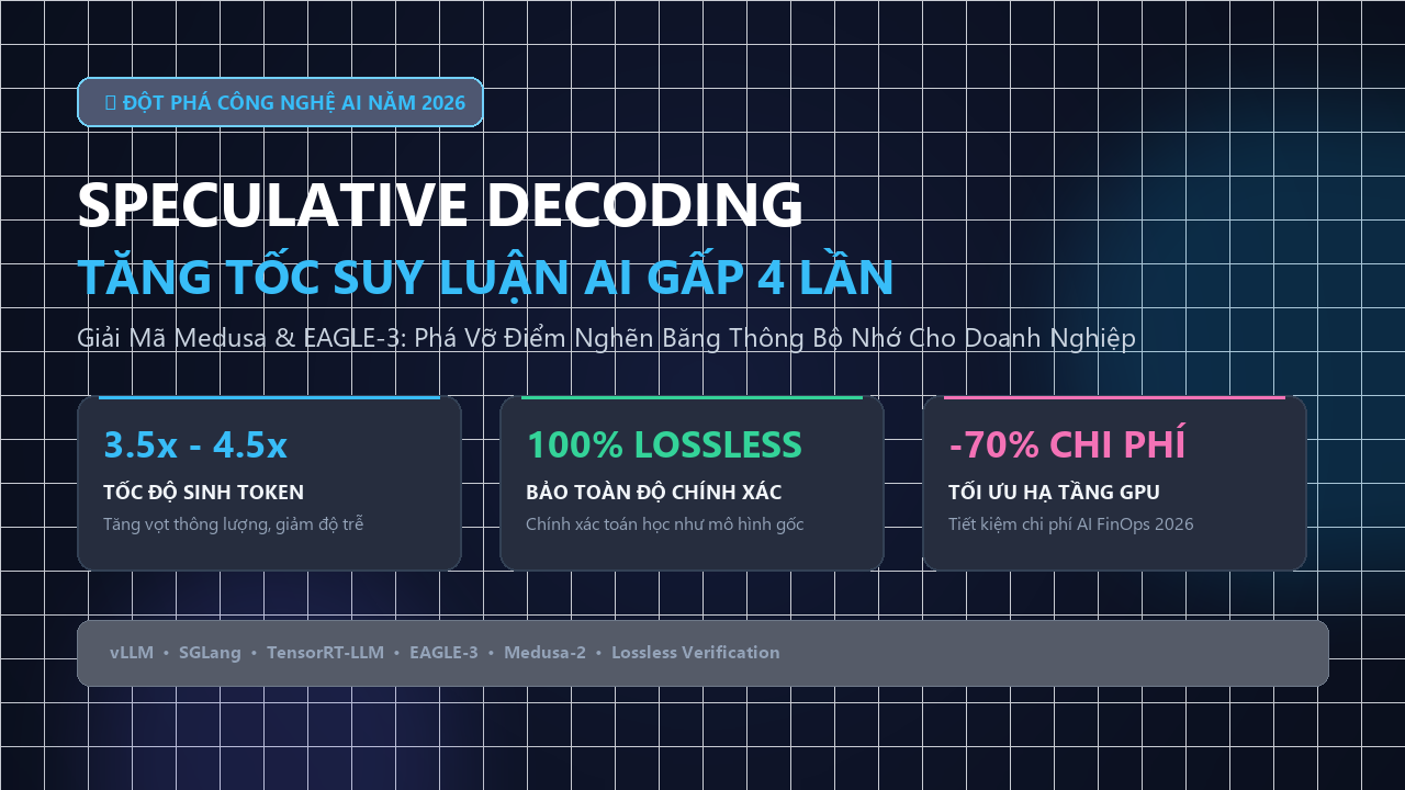 Kỷ Nguyên Speculative Decoding 2026: Đột Phá Tăng Tốc LLM Gấp 4 Lần Và Lời Giải Cho Bài Toán Chi Phí Hạ Tầng AI Doanh Nghiệp