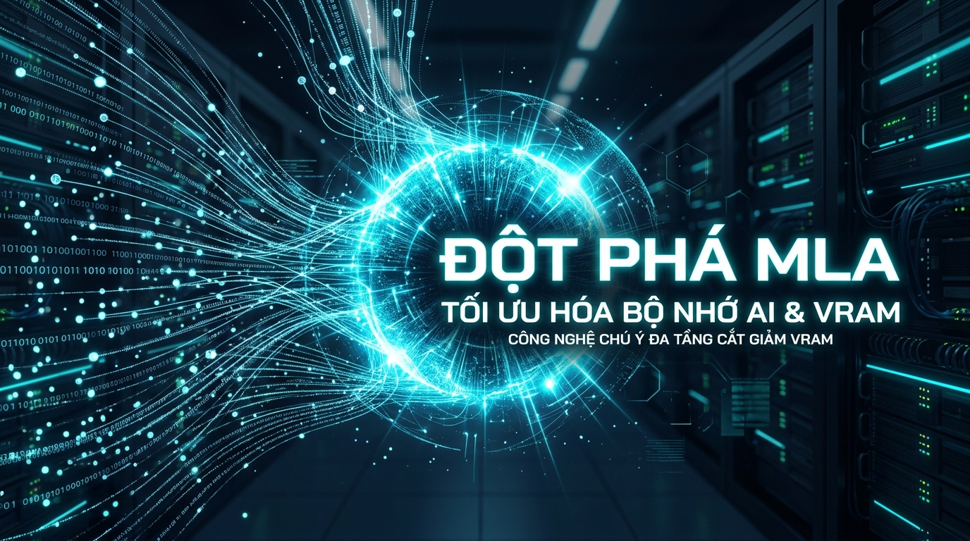 Kỷ Nguyên Multi-Head Latent Attention (MLA) 2026: Đột Phá Nén 90  KV Cache Đập Tan 'Bức Tường VRAM' Và Bình Dân Hóa AI Doanh Nghiệp